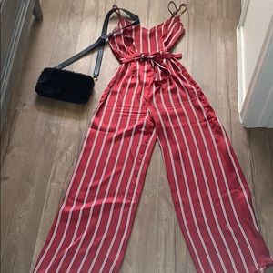 Forever21 Candycane silk romper